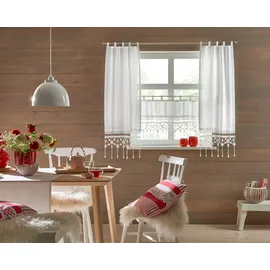 HOSSNER - ART OF HOME DECO Scheibengardine "Großglockner", weiß, B:47cm H:120cm, Baumwolle, HOSSNER - ART OF HOME DECO, Gardinen, HxB: 120x47