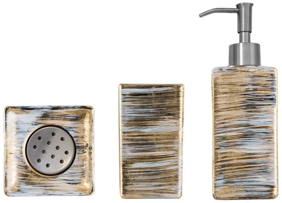 Glassdesign GRAFFITI Becher GRAF02BG - Schwarz-Gold-Elfenbein
