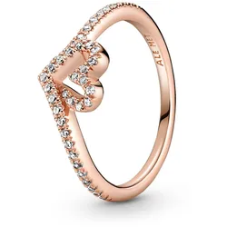 Pandora 189302C01 Damenring Sparkling Wishbone Heart, 50/15,9