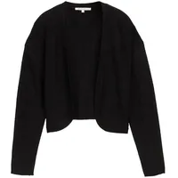 Tom Tailor DENIM Damen Bolero Cardigan, schwarz, Uni, Gr.