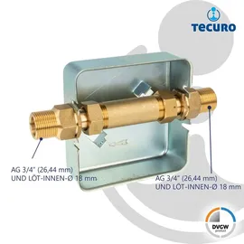Schlösser js Up-Einbaukasten upk F.uet-K/W Loet 18Mm,Gewindeanschluss 3/4"