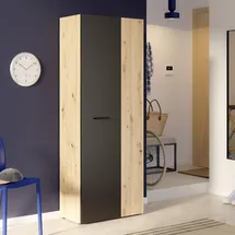 Forte NET306 Schuhschrank 68,7 x 36,5 x 181,1 schwarz