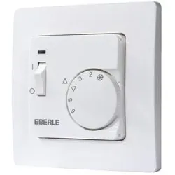Eberle 191811155102 UP-Raumregler, 5-30C, AC 230V, 1Öffner, 10 A, TA ca.5K, Ein/Aus, Lampe Absenkung, 50x50, Ausführung neutral RTR-E 8011-50