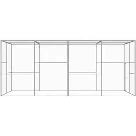 vidaXL Katzenkäfig 6x3x2,5 m Verzinkter Stahl