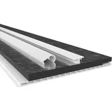 HEXIM PVC Rollladenkastendeckel Komplettset, Rollladenkastendeckel, Aufnahmeprofil & Rollladentraverse, Länge: 1000 - 2000mm, Breite: 120 - 320mm,...