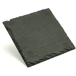 Servierplatte SCHIEFER - Schieferplatte - quadratisch - L: 25cm - B: 25cm - schw...