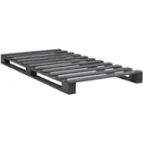 vidaXL Palettenbett Grau Massivholz Kiefer 100x200 cm619016