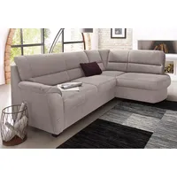 Ecksofa SIT & MORE "Pandora L-Form" Sofas Gr. B/H/T: 251cm x 91cm x 176cm, Luxus-Microfaser, Ottomane rechts, ohne Bettfunktion, grau wahlweise mit Bettfunktion und Bettkasten