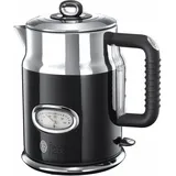 RUSSELL HOBBS Wasserkocher Retro Classic Noir 21671-70 2400W 1,7L Design schwarz, 2400 W schwarz