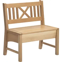 massivline&more Truhenbank MASSIVLINE & MORE "Bodensee", braun (buche massiv lackiert, buche massiv lackiert), T:52cm, Sitzbänke, Gestell aus Massivholz, abnhembare Sitzpolster