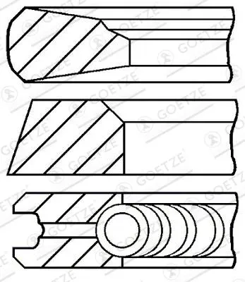 GOETZE ENGINE Kolbenringsatz 0812380000