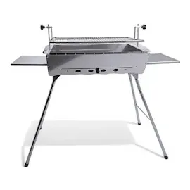 Grillpeter Mangal Edelstahl 2 mm Schaschlickgrill Set + 9 Spieße