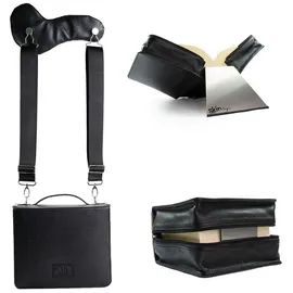 SKIN von Barth & Bauer HabersackSKIN Tasche PURO aus Nappaleder in Gr. XL in Onyx-Schwarz mit Tragegurt & Buchstütze