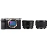 Sony Alpha 7C II silber mit SEL 28-60mm F4–5.6 und SEL FE 24mm F2.8 G