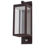 LUCANDE Außenwandleuchte Aluminium 38,0 cm mit Bewegungsmelder braun