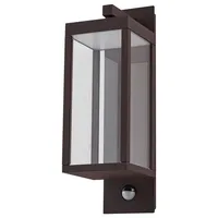 LUCANDE Außenwandleuchte Aluminium 38,0 cm mit Bewegungsmelder braun
