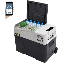 VEVOR Kühlboxen Autokühlschrank Kompressorkühlbox Edelstahl Urlaub Isolierbox Mini Kühlschrank Kühlbox Auto und Steckdose