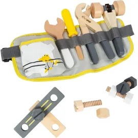 Small Foot Company Werkzeuggürtel Miniwob, verstellbar und mit Werkzeugen aus Holz, für Kinder ab 3 Jahren, 11807