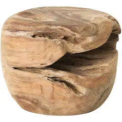 Beistelltisch Ball aus Teakholz, Natur