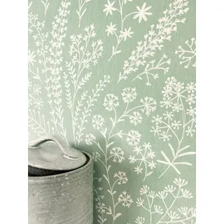 Newroom Vliestapete, strukturiert, Vintage, Blumentapete grün