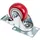 HMF 6710 Schwerlastrollen mit Bremse aus Polyurethan 4 Stück, 75 mm, bis 400 kg, Rot