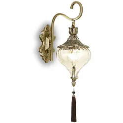 Ideal Lux Wandleuchte HAREM AP1, 1-flammig, E27, Antik-Messing IDEA-115962
