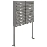 AL Briefkastensysteme 16 Fach Grau