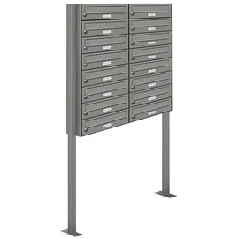 AL Briefkastensysteme 16 Fach Grau