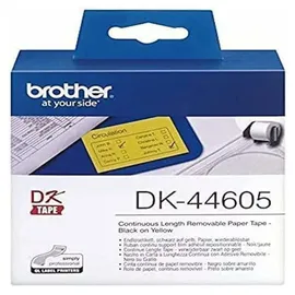 Brother Universaletiketten DK44605 Gelb 62 mm x 30,48 m 1 Etiketten