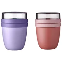 Mepal Lunchpot Ellipse Mixed Mini Vivid Lilac/Rosa 300 ml + 120 ml