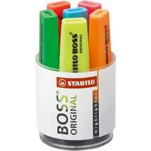 Stabilo Textmarker 6 St. Gelb/Grün/Orange/Rot/Pink/Blau