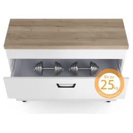 kochstation Kochfeldumbauschrank KS-Lucy 90 x 58,1 x 87 cm Beige