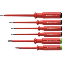 PB SWISS TOOLS Schraubendreher-Satz VDE 6-tlg. PZ1 Rot/Weiß