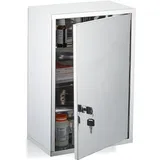 Relaxdays Medizinschrank glänzender Edelstahl Silber