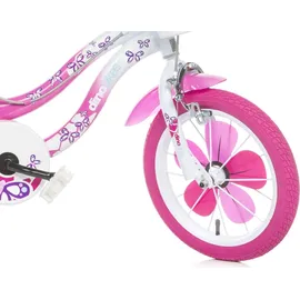 DINO BIKES Flappy 14 Zoll RH 24 cm rosa/weiß