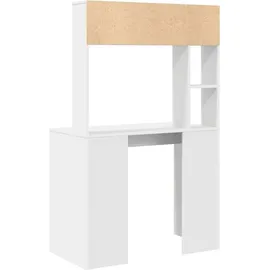 vidaXL Schreibtisch mit Regal Weiß 91 x 50 x 149 cm Holzwerkstoff