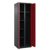 Californian Products CP Spind Classic Plus rubinrot, schwarzgrau 080600-20 S10047, 1 Schließfach 60,0 x 50,0 x 185,0 cm