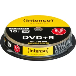 Intenso 1x10 DVD+R 8.5GB 8x Double Layer printable 8,5 GB DVD+R DL 10 Stück(e)