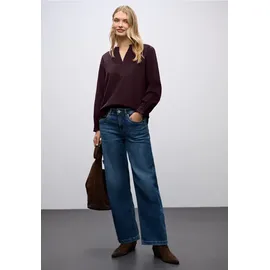 STREET ONE Cordbluse mit Rüschen - Rot - 34