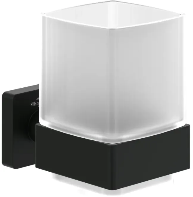 Villeroy und Boch Elements Striking Glashalter TVA152019000K5 99x100x123mm, Glas satiniert, matt black