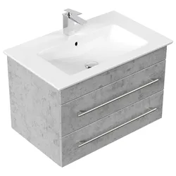 Badmöbel mit Villeroy & Boch Venticello Waschbecken 80 cm beton