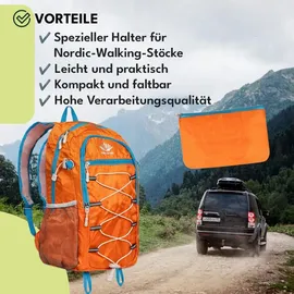 krumad Wanderrucksack 25L Faltbar Orange