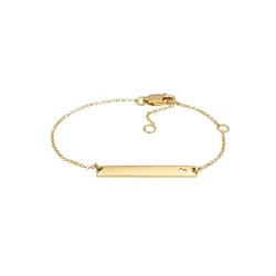 Elli PREMIUM Kinder Herz Geburt Taufe Namensband 375 Gelbgold Armbänder & Armreife   Damen 