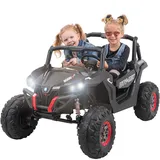 Actionbikes Motors Kinder-Elektroauto UTV Buggy MX Allrad 4x4 (Schwarz)