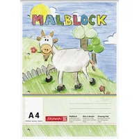 Brunnen Malblock A4 100 Blatt weiß