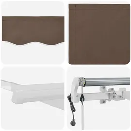 vidaXL Ausziehbare Markise 600 x 350 cm taupe