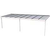 Gutta Terrassendach Premium 813 x 306 cm weiß/polycarbonat weiß gestreift