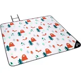 Picknickdecke Wald Nils Camp NC8028 WEISS|ROT|GRÜN No Size