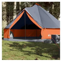 vidaXL Tipi-Familienzelt 8 Personen Grau/Orange