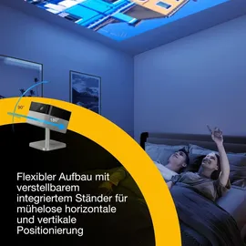 Epson Lifestudio Flex EF-72 tragbarer Smart-Projektor, Sound by Bose, Google TV, 4k Pro-UHD, Verstellbarer Stand, Verwendung im Innen- und Außenbereich, 5 Jahre Geräteschutz*